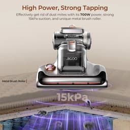 ITRONIQ Matrasstofzuiger 700W - 15.000 Pa - UV Licht - 60°C Verwarming - Huisstofmijt Verwijderaar - LED Display - Grijs — thumbnail 2