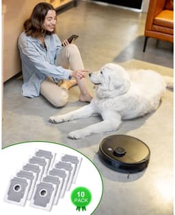 GELLDG Stofzakken - Vervangende stofzakken - Geschikt voor iRobot Roomba i7, i3, i4, j7, s9, i8+i6 Cleaning Base Stofzuigerzakken - 10 stuks — thumbnail 2
