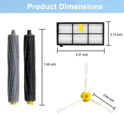 Vervangende kit voor iRobot Roomba 800-serie- 805- 850- 860- 865- 866- 870- 871- 880- 886- 890- 891- 895- 896- 900- 960- 965- 966- 980- reserveonderdelen voor filterborstels -24-delige set — thumbnail 3