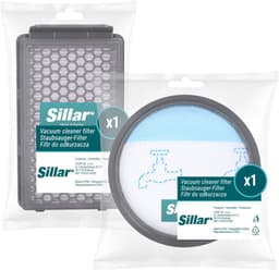 Sillar 2x stofzuigerfilters voor stofzuiger zonder zak - filterset - HEPA, wasbaar schuimfilter - anti-allergeen - geschikt voor Rowenta Tefal Compact Power - vervanging voor filters ZR903501 RS-RT900574 ZR005901 — thumbnail 5