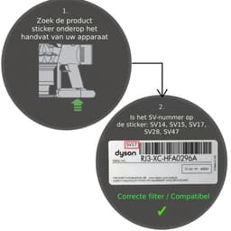 Stofzuigerfilter 2x - Geschikt voor Dyson V11 - Wasbaar - Motorfilter geschikt voor Absolute - Pro - Total Clean - Torque Drive - Animal - Parquet — thumbnail 2