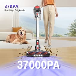Elekiatech Steelstofzuiger - Steelstofzuiger Draadloos - 37000 Pa - 2200 mAh Accu - 50 Minuten - 1,3 L Stofbak - voor Tapijten en Harde Vloere — thumbnail 4