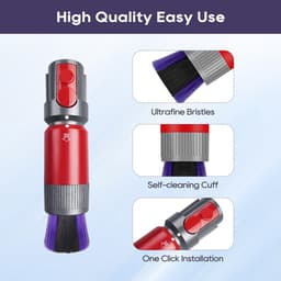 1 stuk - Stofzuigeraccessoires - Reinigingsborstel - Markeringsvrije borstel - voor Dyson Vervangingsaccessoire-stofzuigers - Geschikt voor vervanging van V8, V7, V10, V11 - Geschikt voor massief houten en hardhouten vloeren - Grijs + rood — thumbnail 4