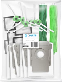 Dparts vervangingsset geschikt voor iRobot Roomba i3+ i4+ i5+ i6+ i7+ i8+ j7+ - 6 stofzuigerzakken - 5 HEPA filters - 2 rubberen borstels - 5 zijborstels - clean base zakken — thumbnail 3