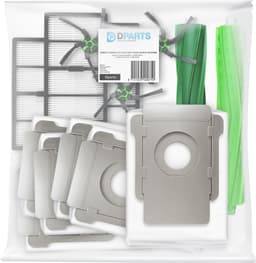Dparts vervangingsset geschikt voor iRobot Roomba S9 en S9+ series - 6 stofzuigerzakken - 3 HEPA filters - 2 rubberen borstels - 3 zijborstels - clean base zakken — thumbnail 2