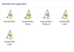 stofzuigerzakken - 20 stuks - Geschikt voor Kärcher WD2250 A2004 A2054 MV2 WD2 — thumbnail 3
