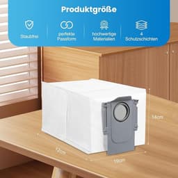 Stofzakken voor Roborock Saros 10/10R/S8 MaxV Ultra/Qrevo Pro/Qrevo/Qrevo MaxV/Qrevo S/Qrevo Master/S8 Max Ultra Robotstofzuiger - 3,0 Liter - 12 Stuks — thumbnail 4