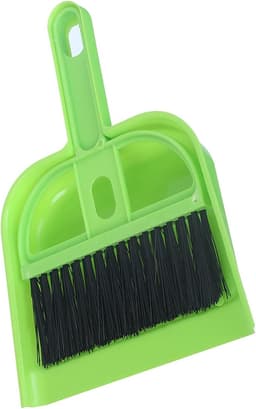 Miniatuur Veegset - Kleine Stoffer Blik - Bureau Schoonmaken - Ergonomische Grip - 43 Gram - Blauw Groen — thumbnail 5
