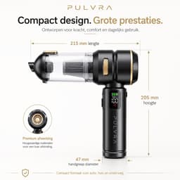 PULVRA Kruimeldief PRO – 4-in-1 Handstofzuiger - Auto stofzuiger – 16.000 Pa – 3 Zuigstanden – Snoerloos – Auto Stofzuiger – Zuigen & Blazen – Air Duster – Opblaasfunctie — thumbnail 2