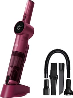 Steelstofzuiger Draadloos - Roze - Accu Stofzuiger met Oplaadstation en HEPA-filter - Voor Thuis en Auto — thumbnail 1