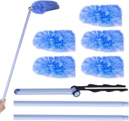 Microfiber Stoffer - Plumeau Verstelbaar - Huis Schoonmaken - 180 Graden Verstelbaar - 80 cm - Grijs — thumbnail 1
