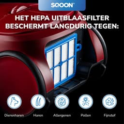 SQOON® Serviceset geschikt voor Philips, AEG, Electrolux stofzuigers - Gelijk aan model: FC8031 - Met HEPA-filter en geurstaafjes voor schone en frisse lucht tijdens het stofzuigen — thumbnail 5