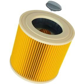 vhbw geplooid filter compatibel met Kärcher WD 3 V-17, WD 3 S V-4, WD 3 V-4, WD 3 V-20 stofzuigers - cartridgefilter geel, wasbaar — thumbnail 2