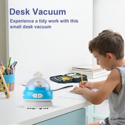 Kleine Bureau Stofzuiger - Tafel Kruimelzuiger - Bureau Schoonhouden - 360 Graden Wind - 9 x 9 x 13 cm — thumbnail 5