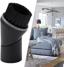 ronde borstel voor stofzuiger - 35 mm, geschikt voor Miele Compact C2 en SSP-10 voor verbeterde wendbaarheid - Onderdeel voor huishoudelijke apparaten - Stofborstelopzetstuk met draaifunctie voor Miele S-serie stofzuigers - Aansluiting voor meubel — thumbnail 5