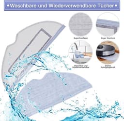 Reserveonderdelen geschikt voor Roborock S7/S7 MaxV /S7 MaxV Ultra/T7/T7S/T7 Plus, 1 Hoofdborstel, 4 Zijborstels, 2 HEPA-Filters, 2 Mopdoeken, 1 Borstel, in Totaal 10 Stuks S7 MaxV Ultra Accessoires — thumbnail 4