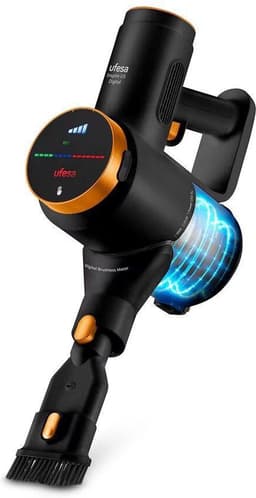 Ufesa Inspire U5 Digital 2-in-1-steelstofzuiger AC Droog Zakloos 0,5 l 300 W Zwart, Geel 2 Ah — thumbnail 4
