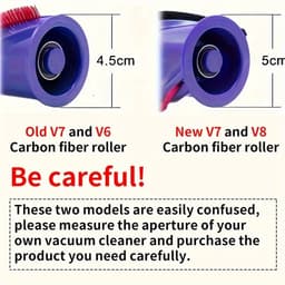 Vervangende Opzetborstel Geschikt voor Dyson V8 – Carbonvezel Rollerborstel – Compatibel met Dyson V8 en Nieuwe V7 Draadloze Stofzuigers – Accessoire voor Optimale Schoonmaak — thumbnail 4