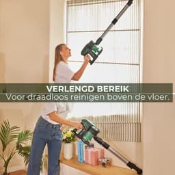 6 in 1 Steelstofzuiger – Draadloos – Stofzuiger zonder Zak op Accu – Kruimeldief Snoerloos – Best Verkocht – 25000PA – HEPA Filter – Groen — thumbnail 5