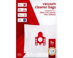 Vacustock - AM-01 - stofzuigerzakken geschikt voor o.a Miele F/J/M, Hoover, Otto, Weltstar. Doos 5 zakken en 1 filter