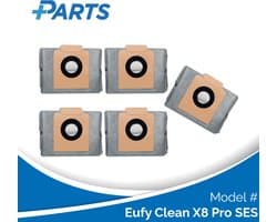 Eufy Clean X8 Pro SES Stofzakken (5 Stuks, Plus.Parts® alternatief voor T29F70A2)