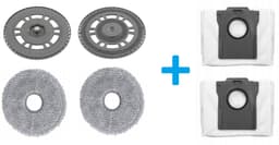2 x Mop pad houder tray + 2 x mop dweildoek + 2 x stofzuigerzak compatibel met Dreame X30 / X40 / Ultra L10s ULTRA PRO HEAT - Hoogwaardige vervanging — thumbnail 1