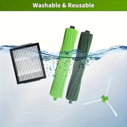 7-delige Accessoireset geschikt voor iRobot E- en J-serie – Compatibel met i7 i8 i6 i5 i4 i3 i1 E5 E6 J5 J6 J7 J8 J9 Plus – 3 HEPA Filters – 3 Zijborstels – 2 Rubberen Hoofdborstels – Vervangende Onderdelen Set — thumbnail 5