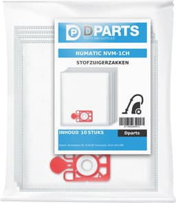 10x Dparts NVM-1CH stofzuigerzakken geschikt voor Numatic - voor Henry, Hetty en PPR240 series - nr. 604015 Hepa-Flo 1C — thumbnail 3