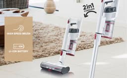 Severin HV 7152 - Steelstofzuiger 2 in 1 - 22.2V Power - Turboborstel - Rood/wit — thumbnail 4