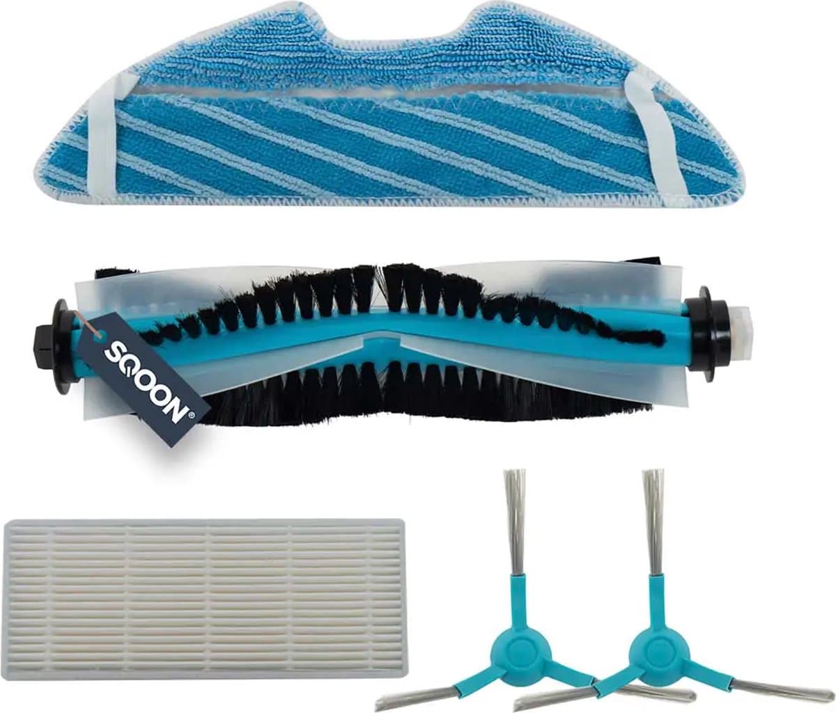 SQOON® - Onderhoudsset geschikt voor Cecotec Conga 1290 / 1390 / 1490 / 1590 serie - 5-delig — afbeelding 1