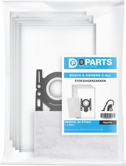 20x Dparts G-ALL stofzuigerzakken en 1 filter - geschikt voor Bosch Siemens - ProSilence - Move on - MoveOn - Ingenius - GL30 - Free e - Synchropower - nr. VZ41FGALL - BBZ41FGALL - BBZAFGALL - BBZ16GALL - SI52 — thumbnail 3