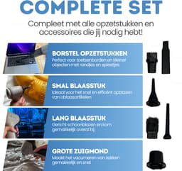 STEGA® Handstofzuiger Draadloos - Kruimeldief Snoerloos - Wasbaar EPA-filter - Met Opzetstukken — thumbnail 5