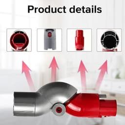 1 flexibele adapter voor Dyson V7 V8 V10 V11 V15-reserveonderdelen voor Dyson stofzuigers-accessoires voor Dyson V15-buiging met één knop-180° rotatie-dieptereiniging onder slaapbank — thumbnail 4