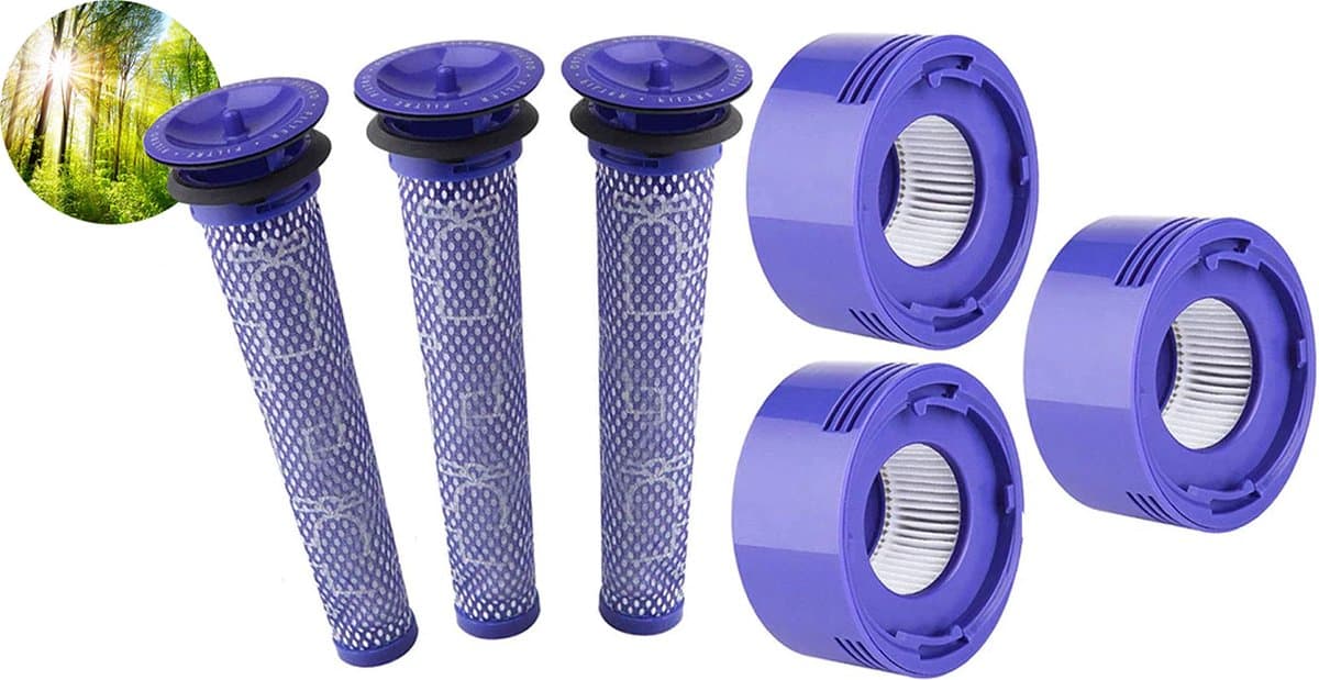 XXL Super Set HEPA Pre- & Post Filter geschikt voor Dyson V7, V8 96747801 Accessoires Vervanging DC58, DC59, DC61, DC74 — afbeelding 1