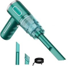 Draadloze Stofzuiger - Handstofzuiger Kruimeldief - Auto en Huis - Hoge Zuigkracht - 500ml Capaciteit - Groen — thumbnail 1