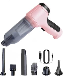 Draagbare Stofzuiger - Handstofzuiger Mini - Auto Interieur Reinigen - Sterke Zuigkracht - 500 Gram - Grijs — thumbnail 3