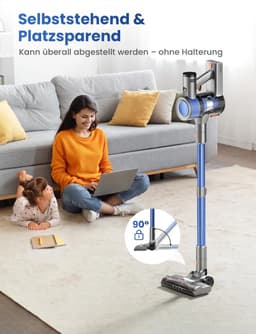 Krachtige Draadloze Steelstofzuiger - Super Sterke Zuigkracht 45KPa — thumbnail 2