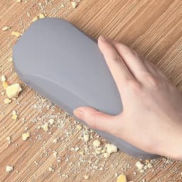 Tafelkruimelaar - Kruimelborstel - Tafels Schoonmaken - Ergonomische Greep - 19.8 cm - Grijs — thumbnail 2