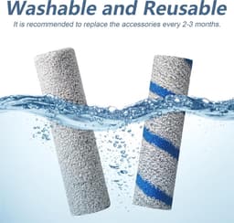 4 stuks Rolmop voor Ecovacs Deebot X8/X9/X11/T80 stofzuiger vervanging voor Yeedi S14 Plus stofzuiger - Wasbaar — thumbnail 5