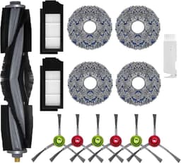 Ronte - Vervangende kit voor Stofzuiger Debot X1 TURBO / X1 OMNI / T10 TURBO - 1 Hoofdborstel, 2 Hepa filter, 6 Zijborstel, 4 Rag, 1 Borstel — thumbnail 5