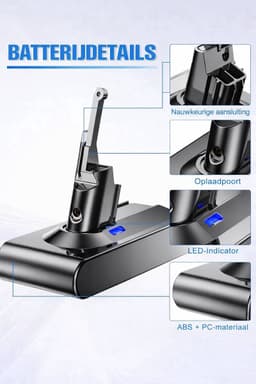 Vervangende Accu / Batterij voor Dyson V8 met filterset Accu / Batterij / 4500 mah / EXPER — thumbnail 3