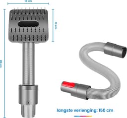 YONO Haarborstel geschikt voor Dyson V15 V11 V10 V8 - Groom Tool - Opzetstuk - Mondstuk - Onderdelen Steelstofzuiger - Accessoires — thumbnail 4