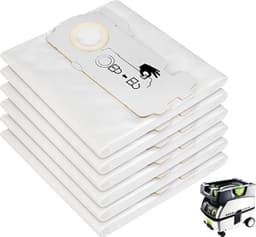Set van 5 zelfreinigende filter zakken geschikt voor Festool 204308 stofzuigers - vervangende stofzuigerzakken - accessoires voor werkplaatsstofzuigers — thumbnail 1