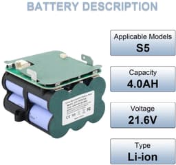 Stofzuigeraccu - 21,6 V - 4000 mAh - Li-ion — thumbnail 3