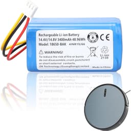 14.4V 3400mAh Vervangingsbatterij voor Diverse Stofzuigers — thumbnail 1