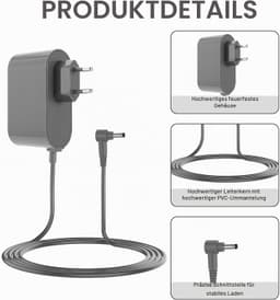 Vervangende Oplader Geschikt voor Dyson - 26.1V Oplader Geschikt voor Dyson V6 V7 V8 - Kabel 1,8 m - Universeel - Voor Dyson Steelstofzuigers - Stofzuigeradapter - Voor Animal Stofzuigers Netwerkadapter AC-Ad — thumbnail 5