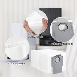 10-stuks - Stofzak voor robotstofzuiger - Vervangende stofzak - Compatibel met Roborock Qrevo-stofzakken P10s/V20/G20S - Accessoires en verbruiksartikelen voor robotstofzuigers - Wit -21.8*14*12cm — thumbnail 5