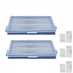 Vervangende HEPA-filters voor Miele Guard GN Hycean3D stofzuigers S8340/C2/C3/S6 S1/L1 Compact C1/Complete C2 - Inclusief 2 HEPA-filters 3 Airclean-uitlaatfilters en 3 motorafdekkingen Verpakking van 8 — thumbnail 1