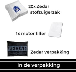 Zedar stofzuigerzakken geschikt voor Bosch - Siemens en Bosch type G all en bbz41fgall - si52 - 20 stuks — thumbnail 4