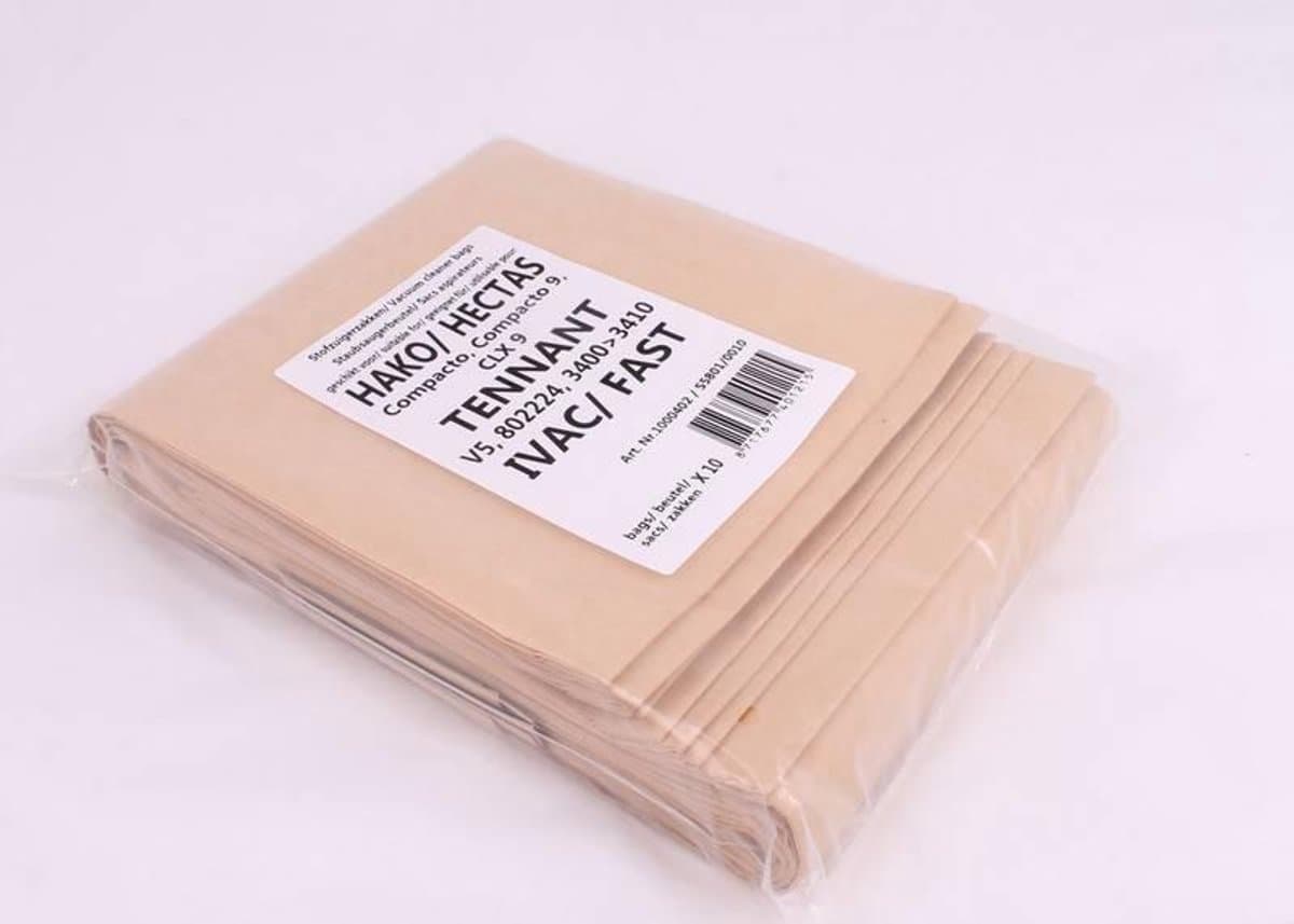 Stofzuigerzakken geschikt voor Hako Compacto 10 stuks - papier — afbeelding 1